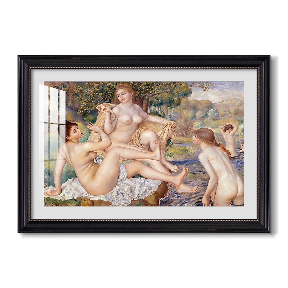 The Large Bathers 1884 1887 Pierre Auguste Renoir Custom Framed Print
