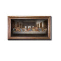The Last Supper By Leonardo Da Vinci Bronze Gold Framed Canvas Art 16 In X 28 In Framed Size