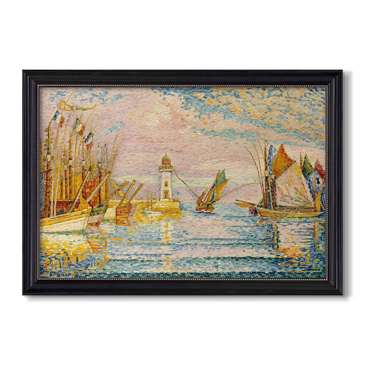 The Lighthouse At Groix 1925 Paul Signac Custom Framed Canvas