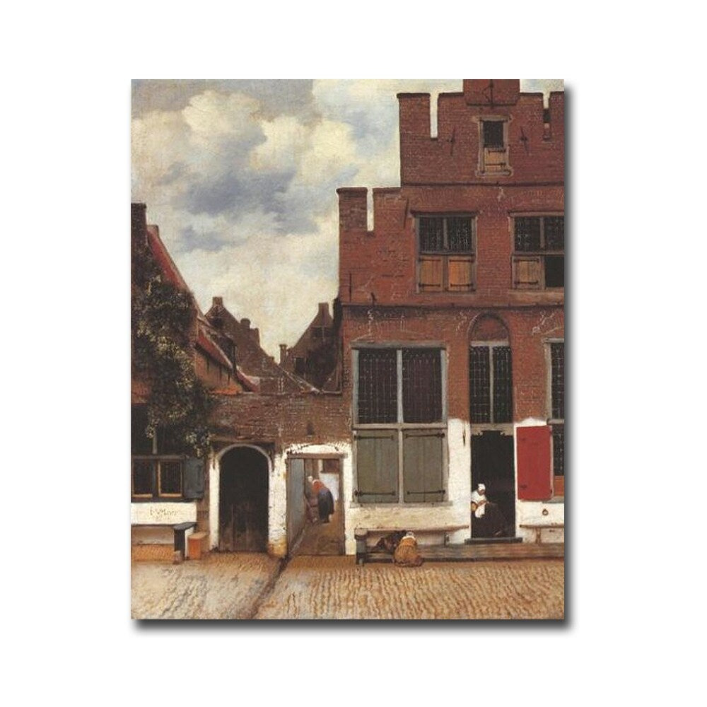The Little Street By Johannes Vermeer Gallery Wrapped Canvas Giclee Art 32 In X 24 In
