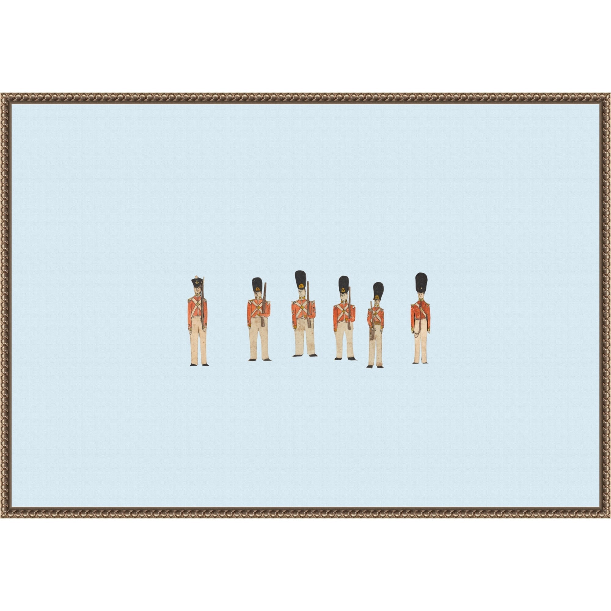 The Little Toy Regiment By Wild Violets Framed Canvas Wall Art