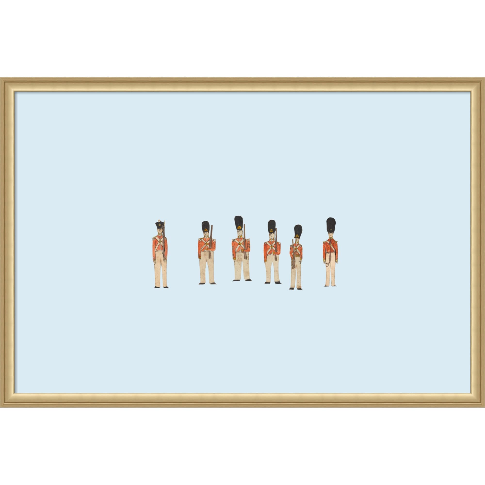 The Little Toy Regiment By Wild Violets Framed Mounted Canvas Wall Art Print