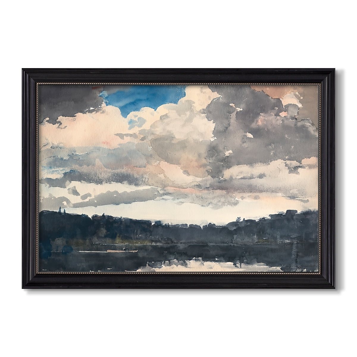 The Lone Boat North Woods Club 1892 Winslow Homer Custom Framed Canvas