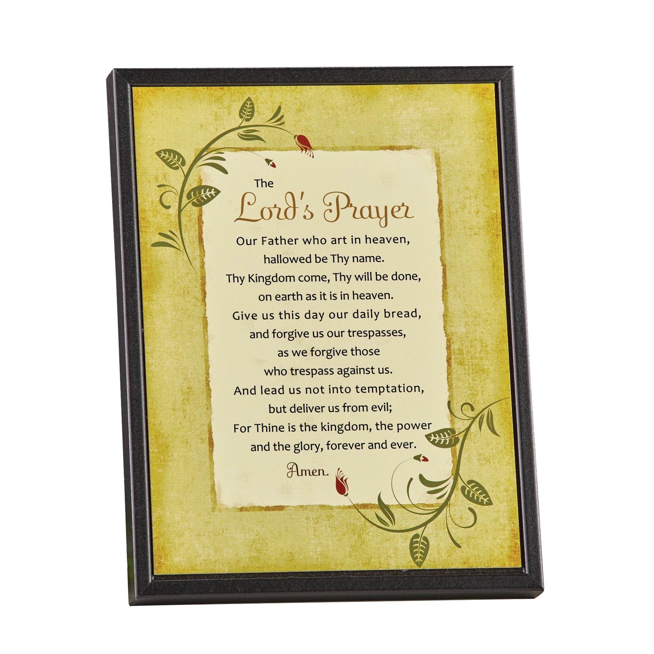 Dexsa Lords Prayer Wood Frame Plaque With Easel