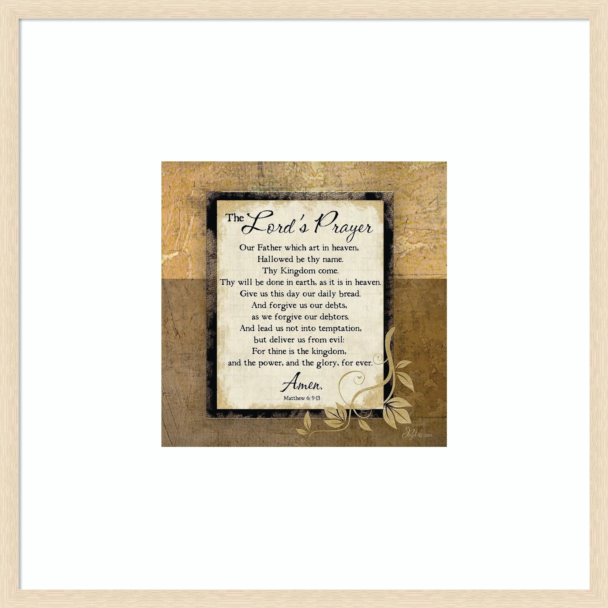 The Lords Prayer By Jennifer Pugh Wood Framed Wall Art Print