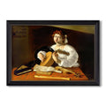 The Lute Player C 1596 Caravaggio Custom Framed Canvas