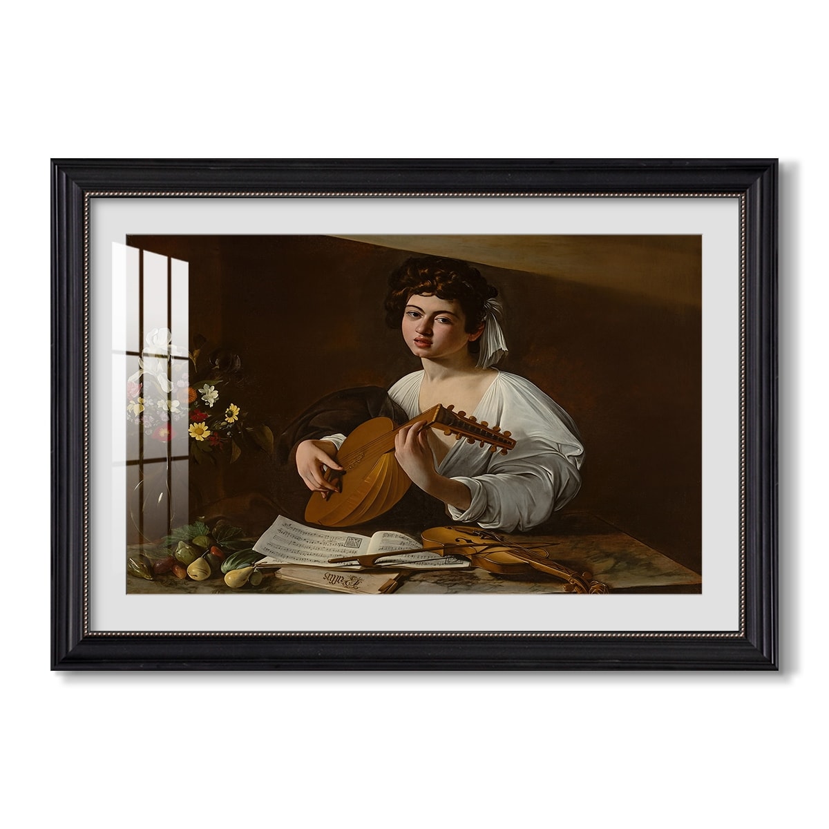 The Lute Player C 1596 Caravaggio Custom Framed Print