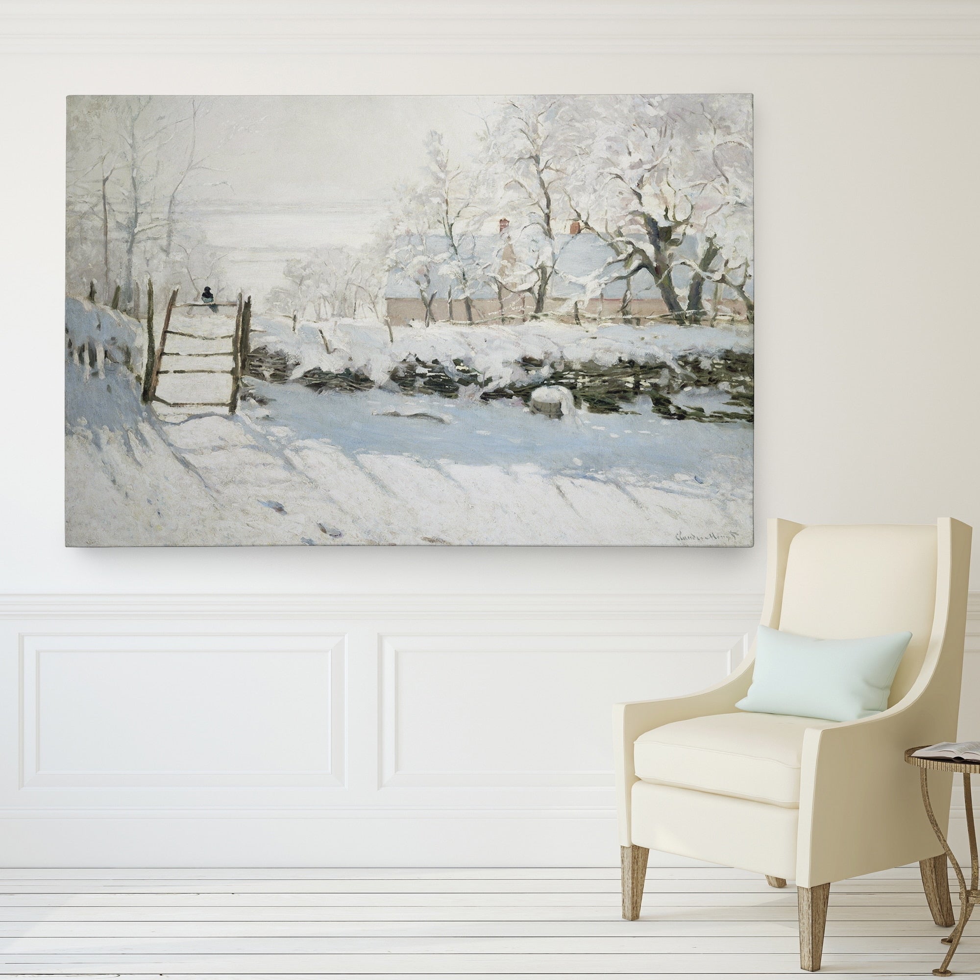 Wexford Home Claude Monet The Magpie Premium Giclee Gallery Wrapped Canvas