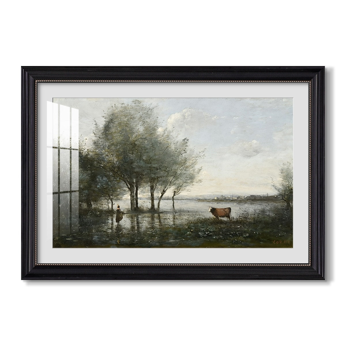 The Marsh C 1865 1870 Jean Baptiste Camille Corot Custom Framed Print