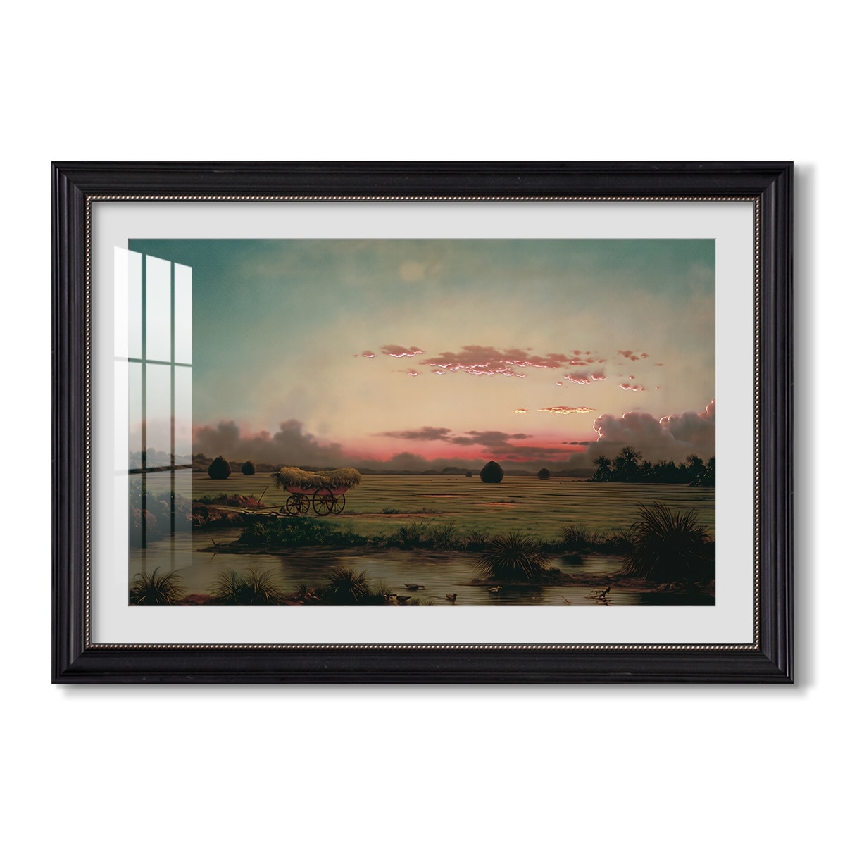 The Marshes At Rhode Island 1866 Martin Johnson Heade Custom Framed Print