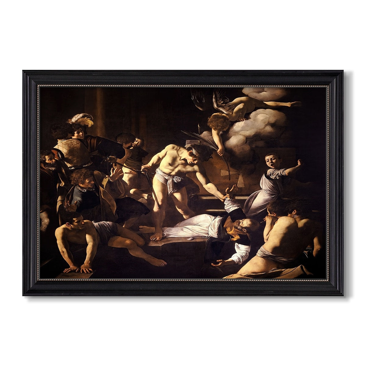 The Martyrdom Of Saint Matthew 1599 1600 Caravaggio Custom Framed Canvas
