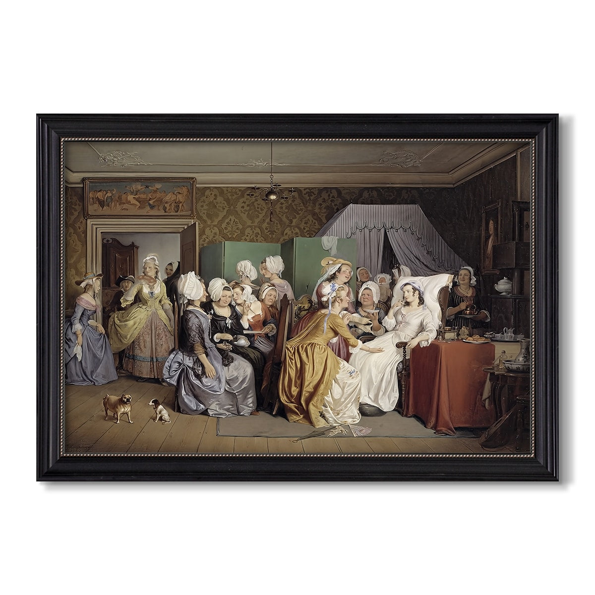 The Maternity Room 1845 Wilhelm Marstrand Custom Framed Canvas