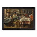 The Meal C 1885 Henri De Braekeleer Custom Framed Canvas