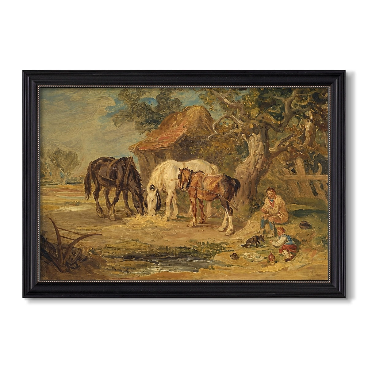 The Midday Meal 1835 James Ward Custom Framed Canvas