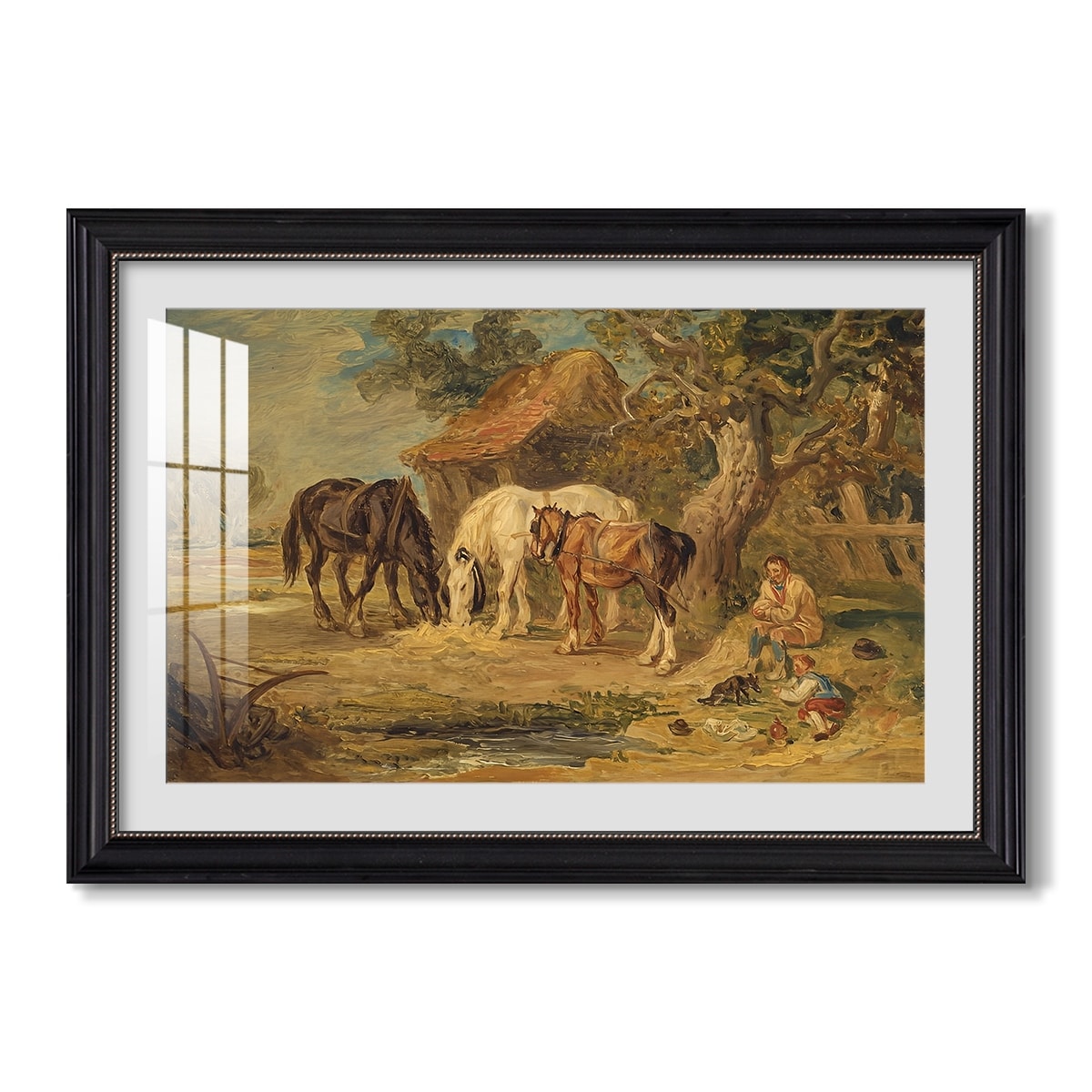 The Midday Meal 1835 James Ward Custom Framed Print