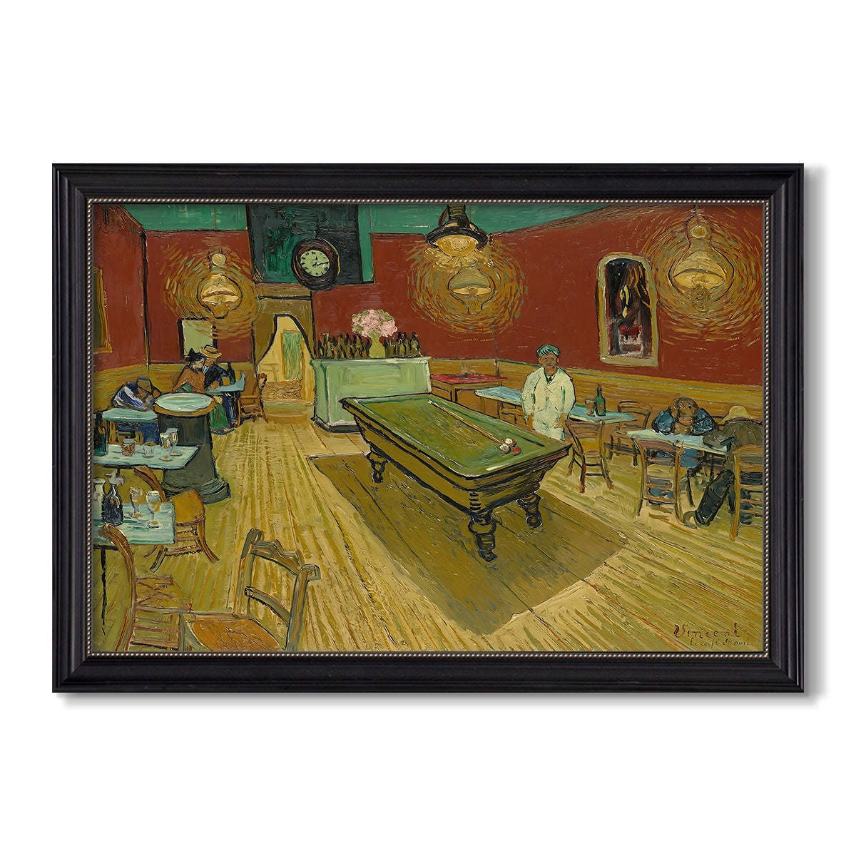 The Night Cafe 1888 Vincent Van Gogh Custom Framed Canvas