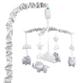 The Peanut Shell Elephant Musical Mobile In Grey