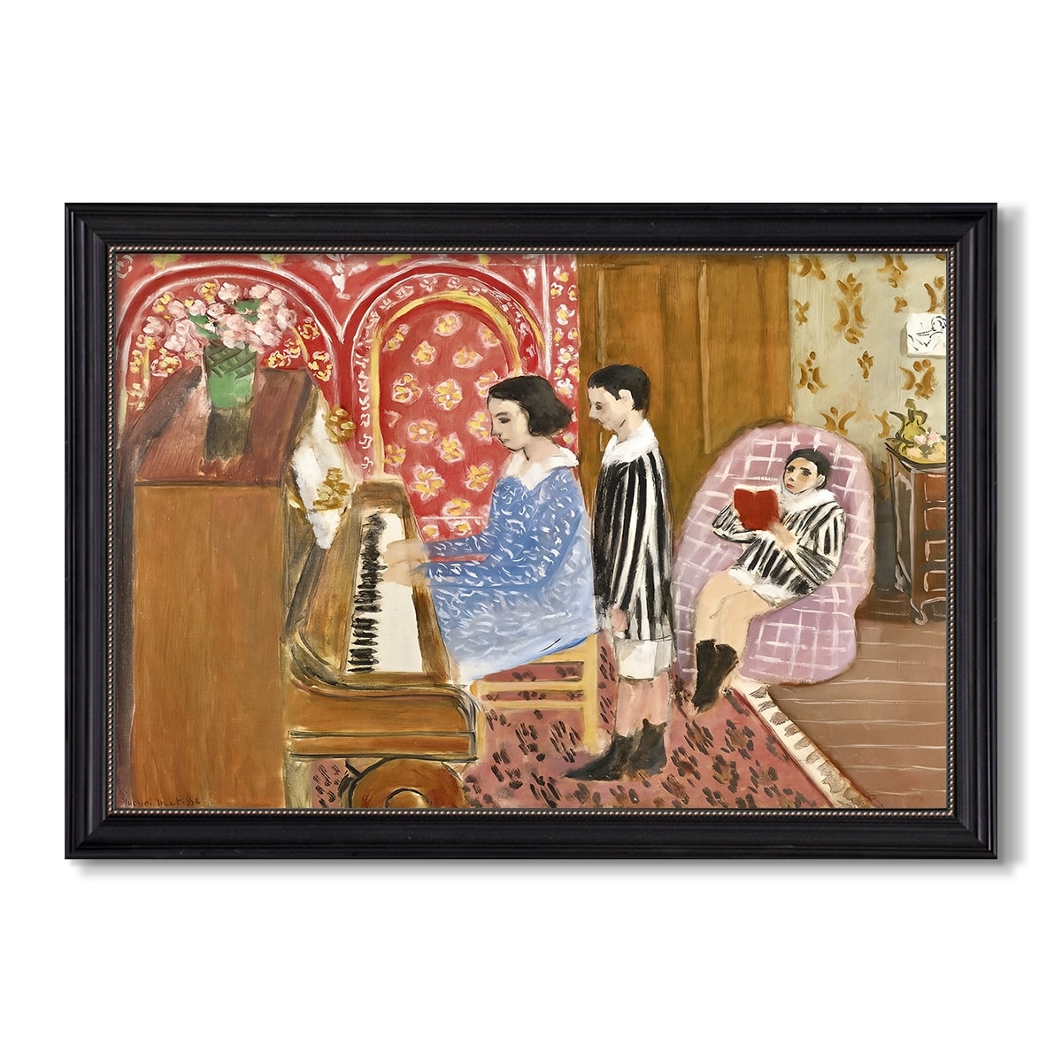 The Piano Lesson 1923 Henri Matisse Custom Framed Canvas