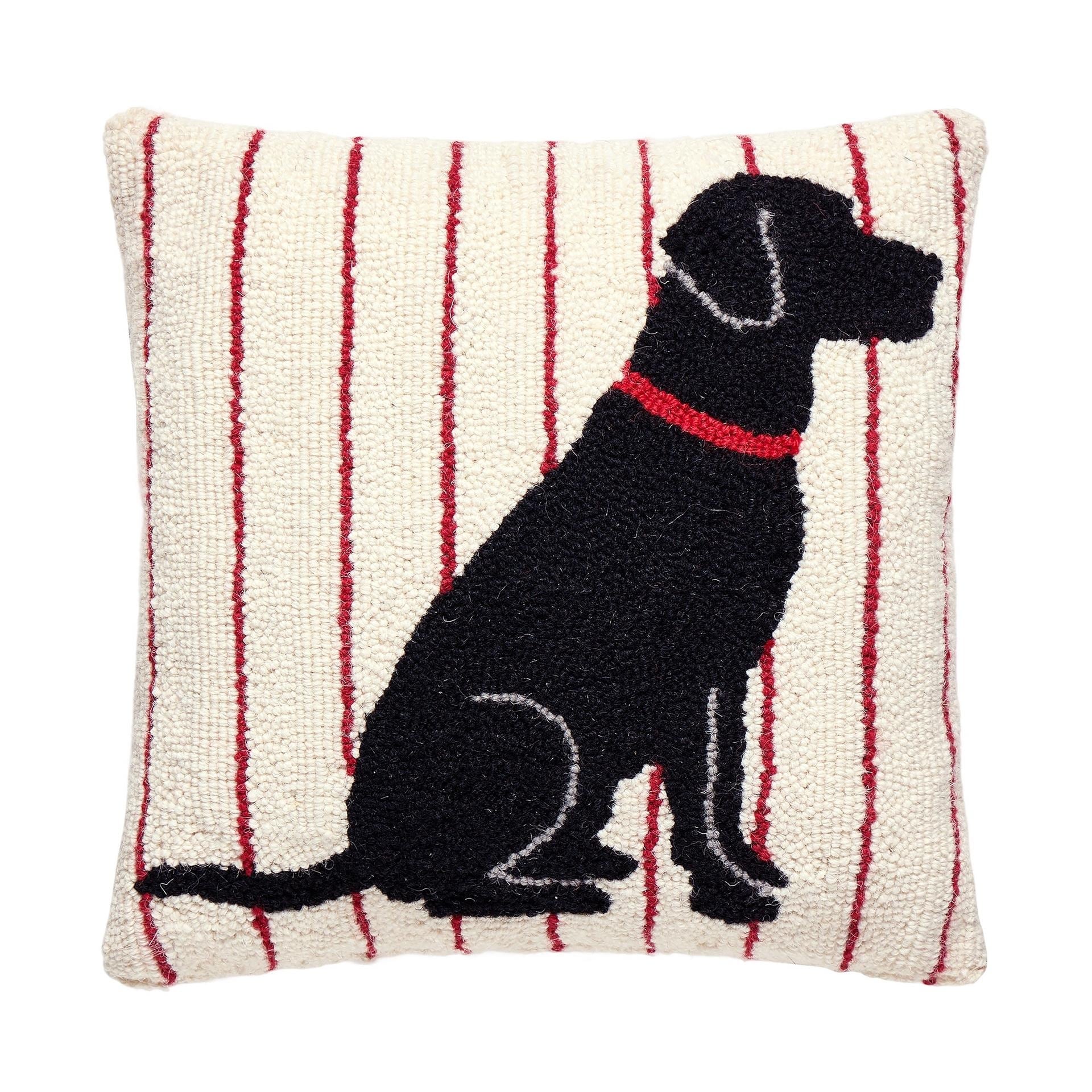 The Pillow Shoppe Labrador Stripe Wool Hook Pillow By Makers Collective