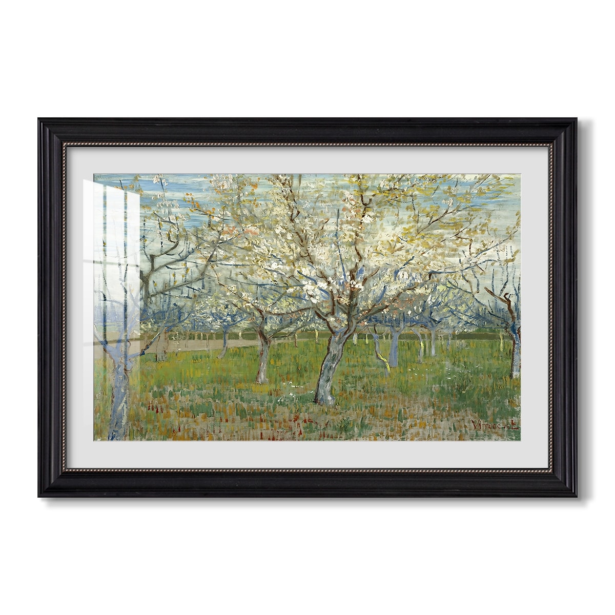 The Pink Orchard 1888 Vincent Van Gogh Custom Framed Print
