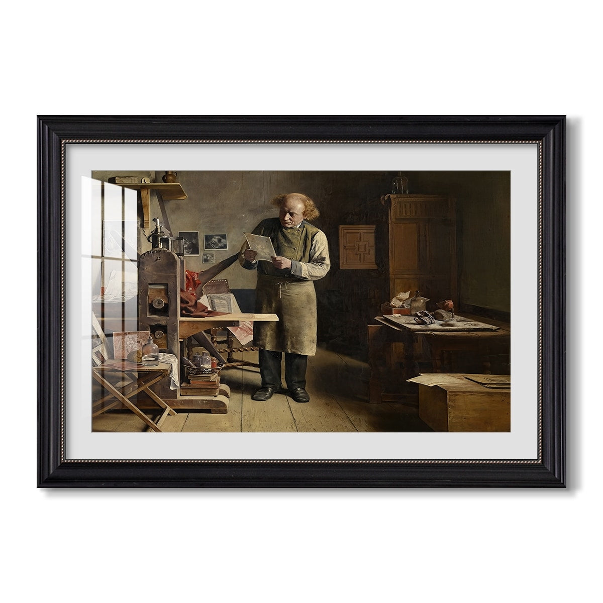 The Plate Printer 1875 Henri De Braekeleer Custom Framed Print