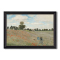 The Poppy Field Near Argenteuil 1873 Claude Monet Custom Framed Canvas