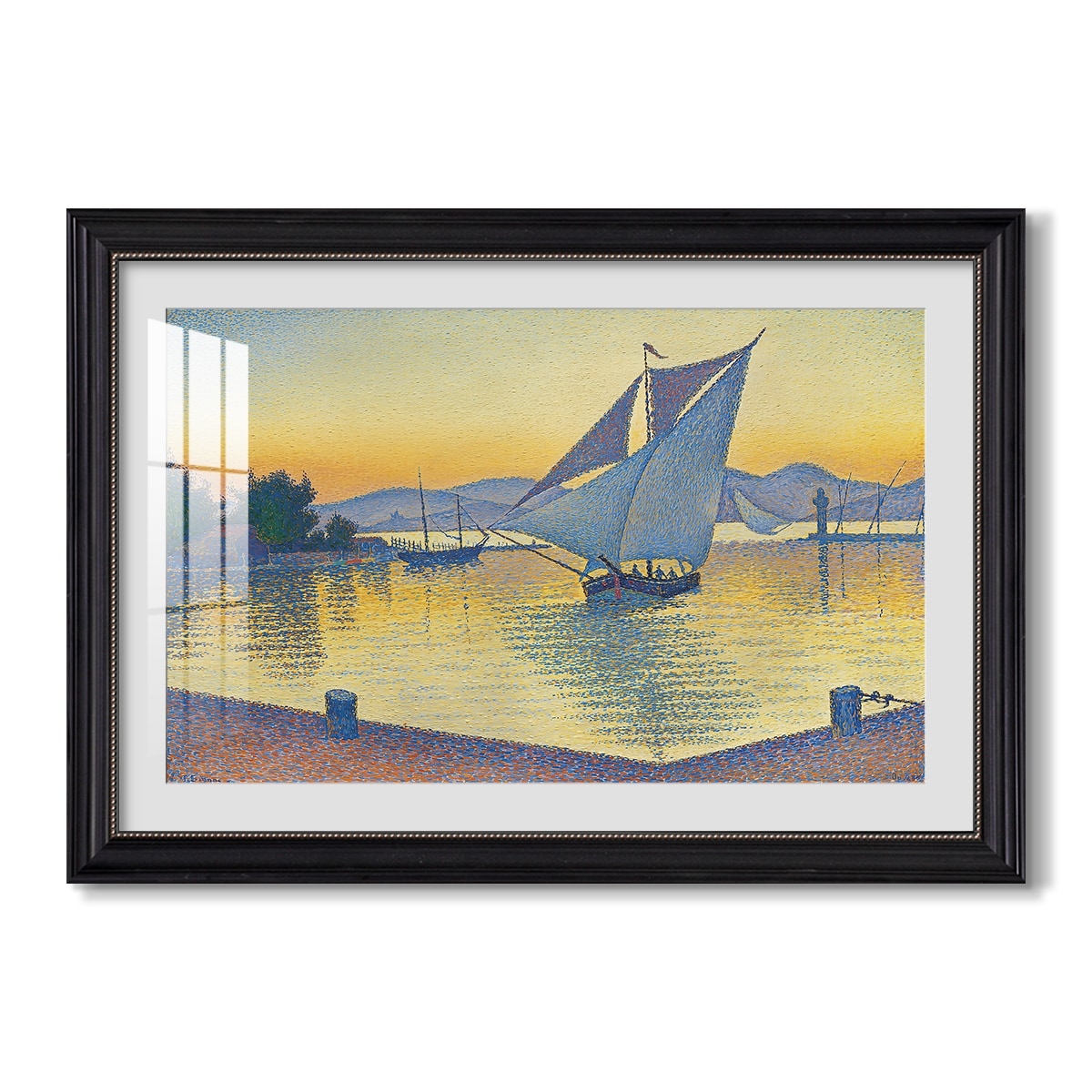 The Port At Sunset Opus 236 Saint 1892 Paul Signac Custom Framed Print