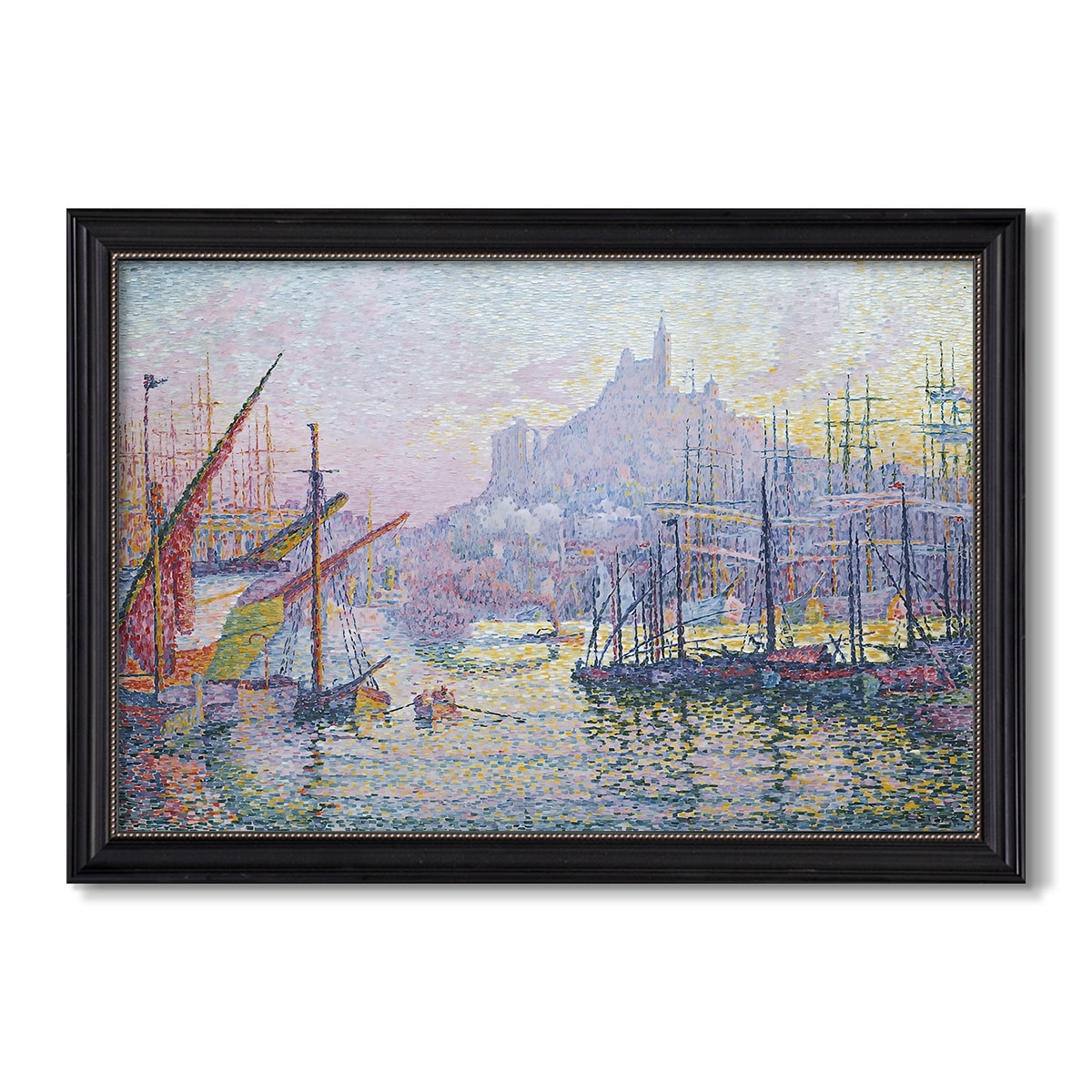 The Port Of Marseille 1905 Paul Signac Custom Framed Canvas