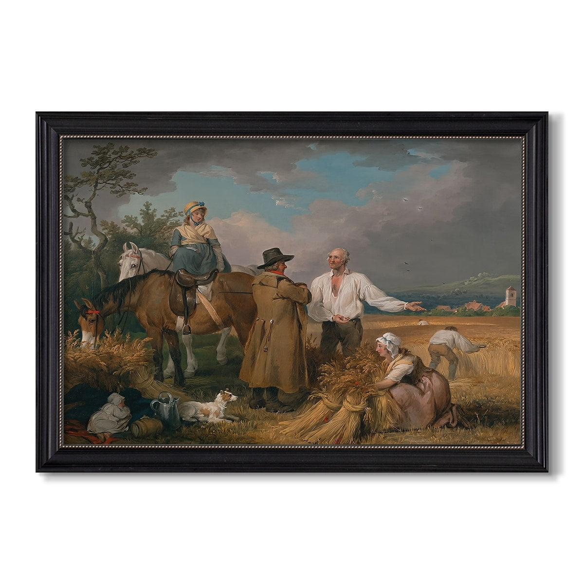The Reapers 1800 George Stubbs Custom Framed Canvas