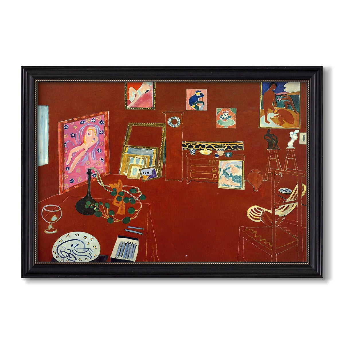 The Red Studio 1911 Henri Matisse Custom Framed Canvas