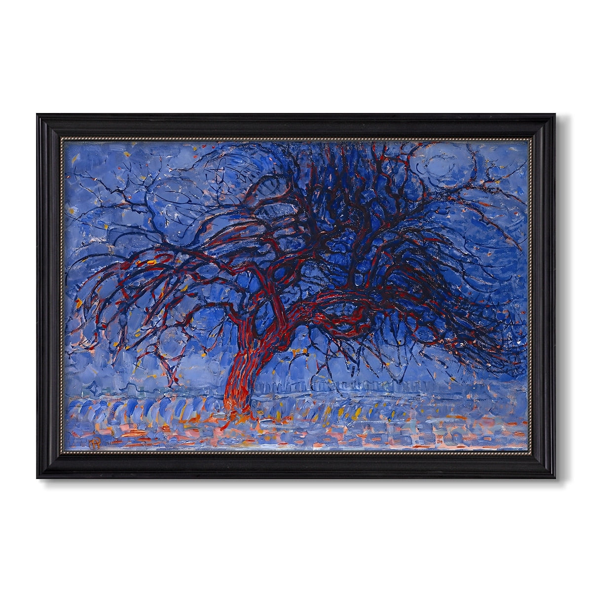 The Red Tree 1909 Piet Mondrian Custom Framed Canvas