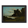 The River Loire At Nevers 1901 Henri Harpignies Custom Framed Canvas