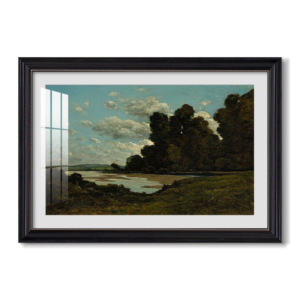 The River Loire At Nevers 1901 Henri Harpignies Custom Framed Print