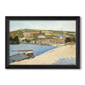The Riverbank Les Andelys 1886 Paul Signac Custom Framed Canvas