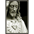 The Sacred Heart Of Jesus By South American School Framed Mounted Canvas Wall Art Print