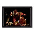 The Sacrifice Of Isaac C 1603 Caravaggio Custom Framed Canvas