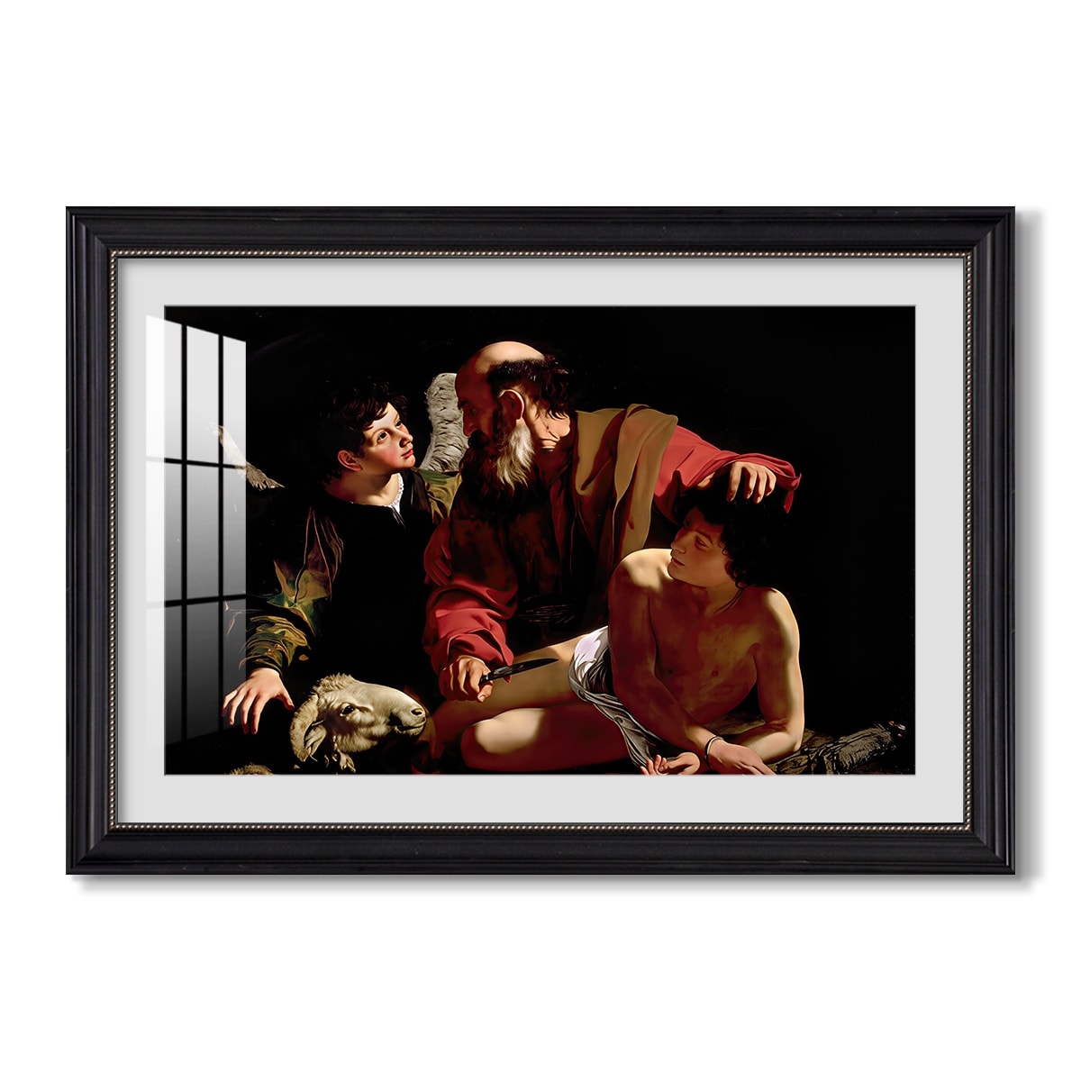 The Sacrifice Of Isaac C 1603 Caravaggio Custom Framed Print