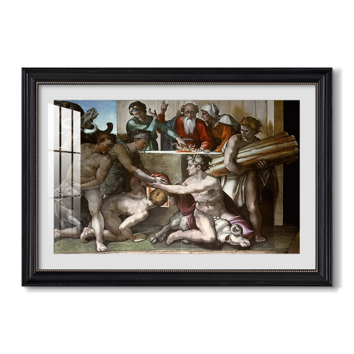 The Sacrifice Of Noah 1509 Michelangelo Buonarroti Custom Framed Print