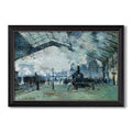 The Saint Lazare Station 1877 Claude Monet Custom Framed Canvas