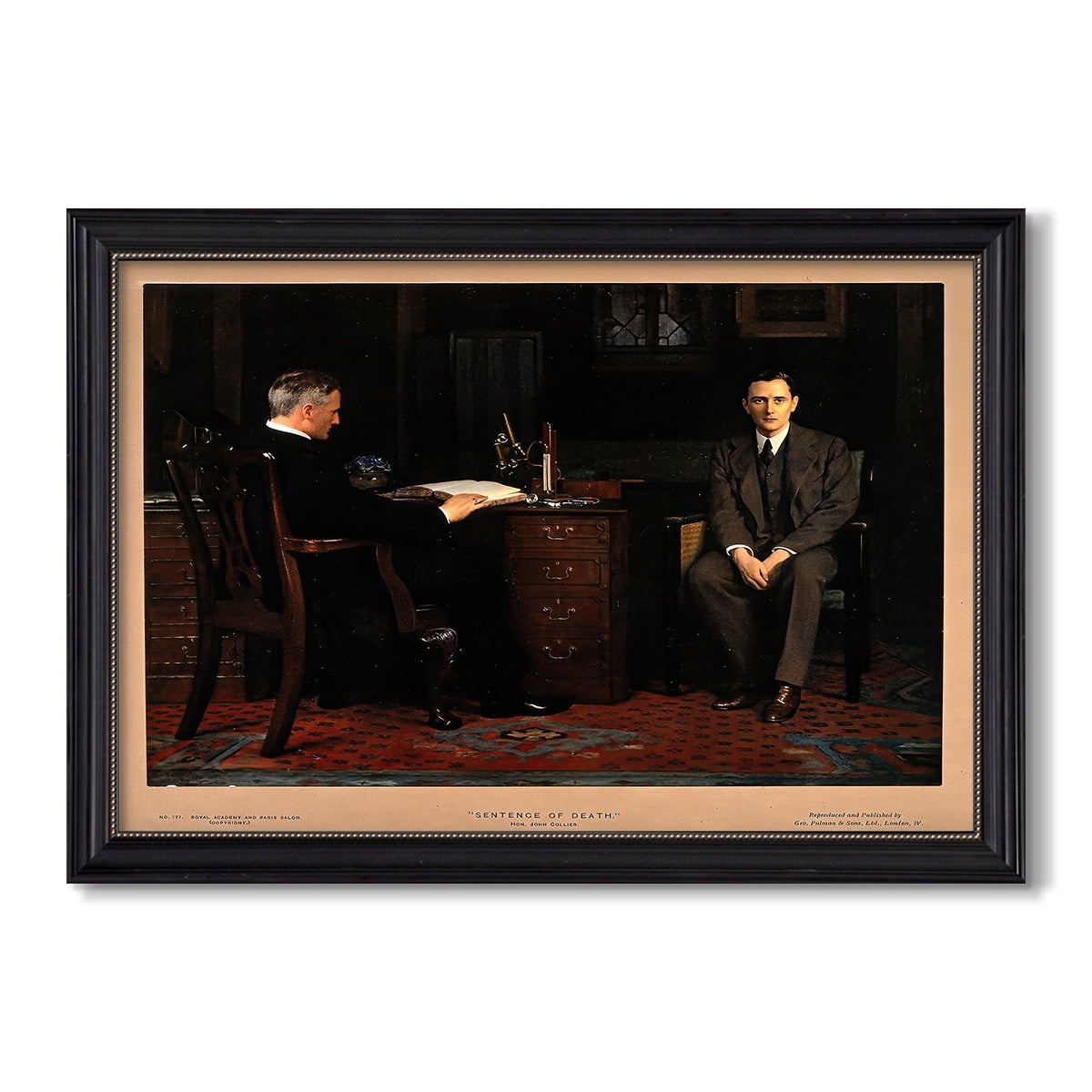 The Sentence Of Death 1908 John Collier Custom Framed Canvas