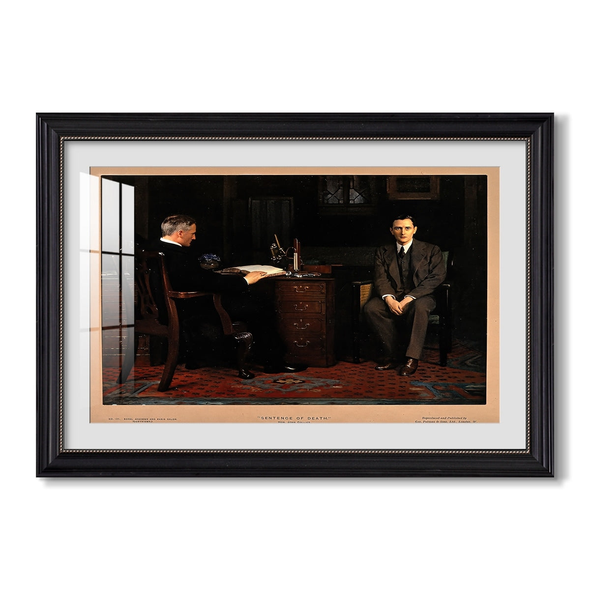 The Sentence Of Death 1908 John Collier Custom Framed Print