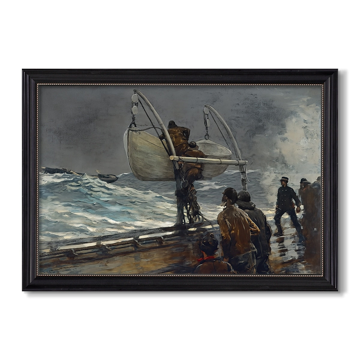 The Signal Of Distress C 1896 Winslow Homer Custom Framed Canvas