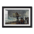 The Signal Of Distress C 1896 Winslow Homer Custom Framed Print