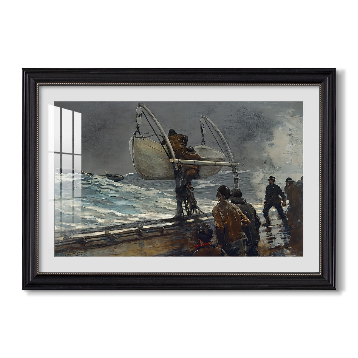 The Signal Of Distress C 1896 Winslow Homer Custom Framed Print