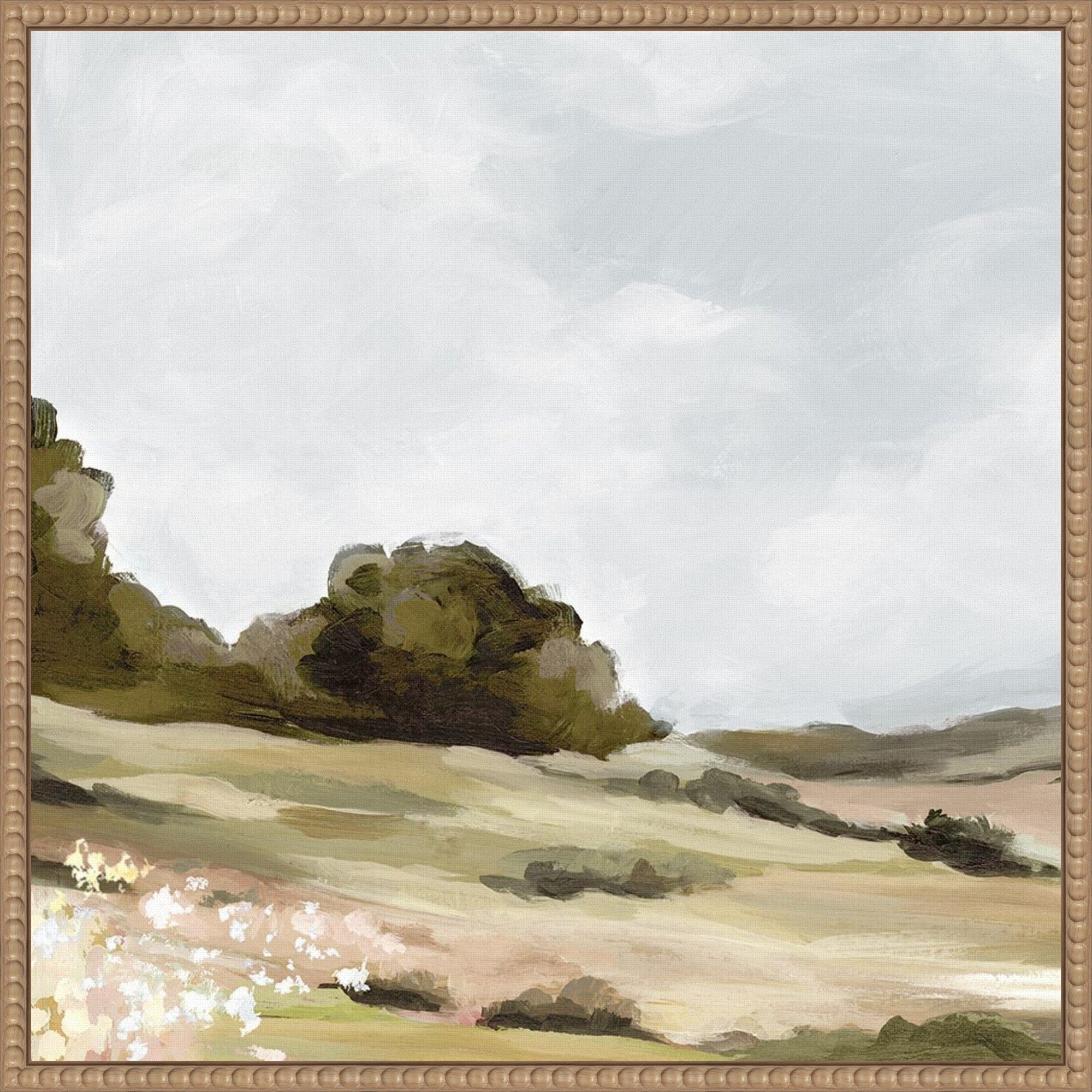 The Soft Hills No. 1 By Luna Mavis 22 X 22 In. Framed Canvas Wall Art Print