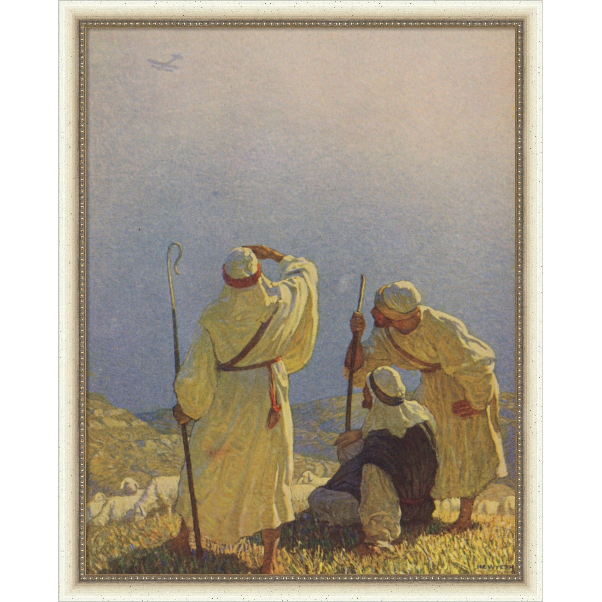 The Star Of Bethlehem By Newell Convers Wyeth Framed Mounted Canvas Wall Art Print