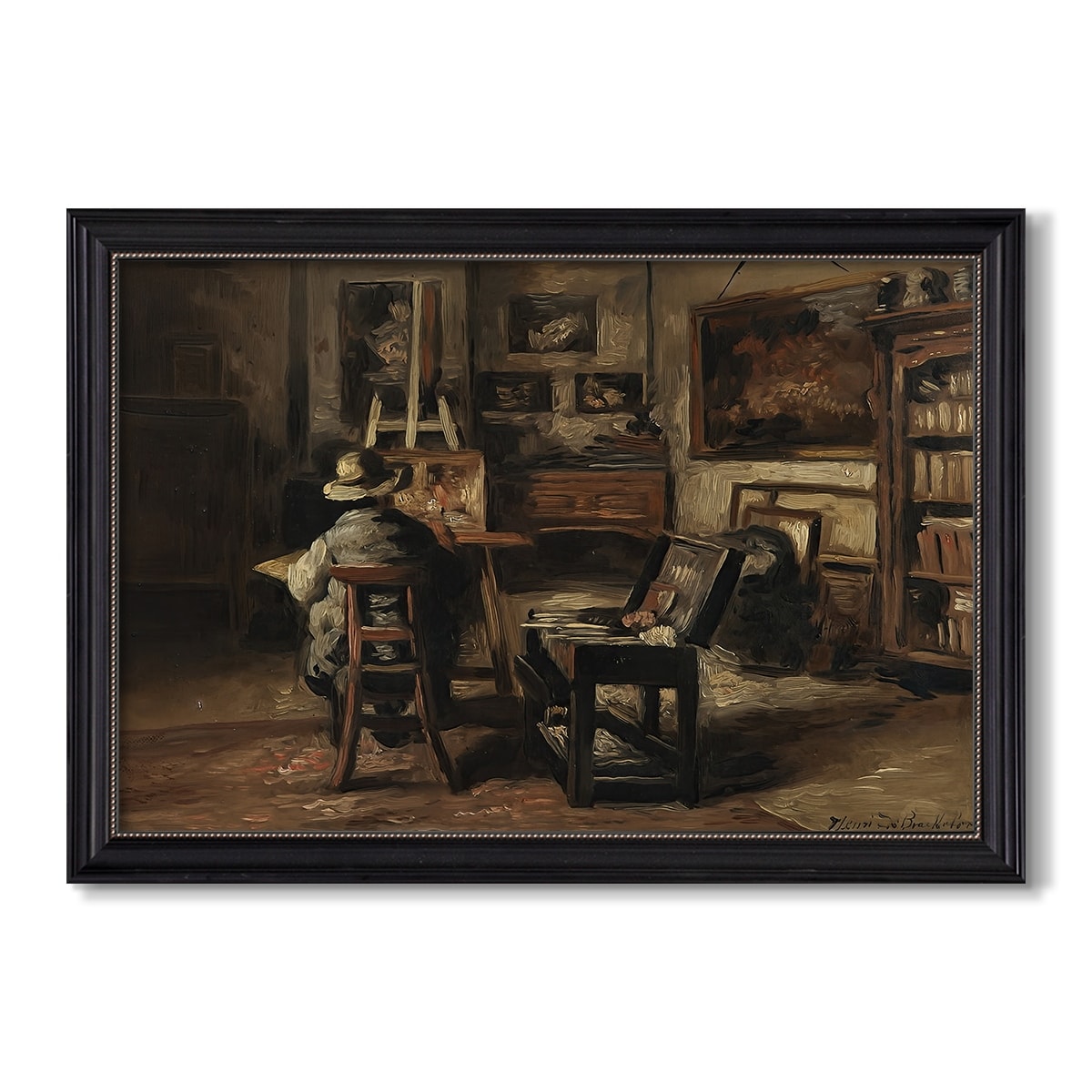 The Studio Of Ferdinand De Braekeleer I Father Of The Painter C 1873 1885 Henri De Braekeleer Custom Framed Canvas