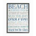 The Stupell Home Decor Beach Knowledge Blue Aqua And White Planked Look Sign 11 X 14 Proudly Made In Usa Multi Color
