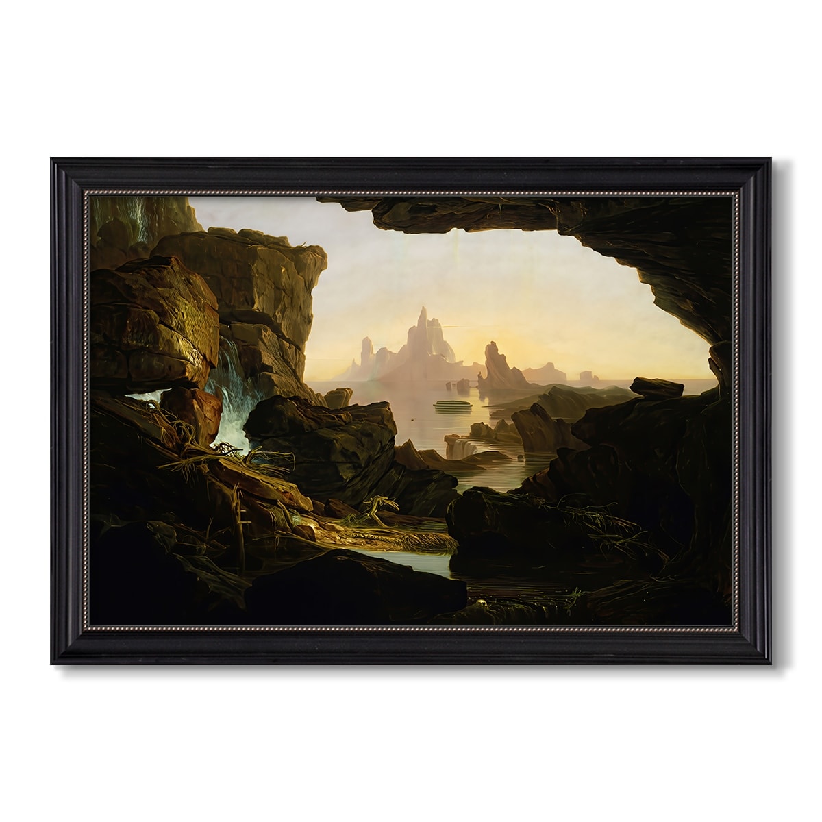 The Subsiding Of The Waters Of The 1829 Thomas Cole Custom Framed Canvas