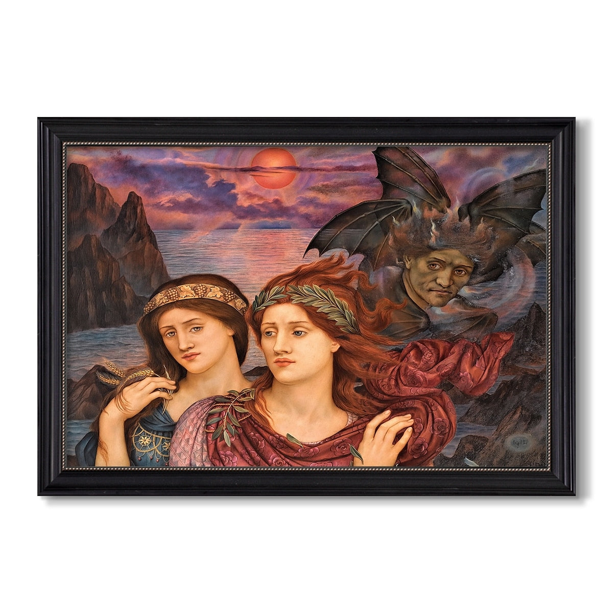 The Vision 1914 Evelyn De Morgan Custom Framed Canvas
